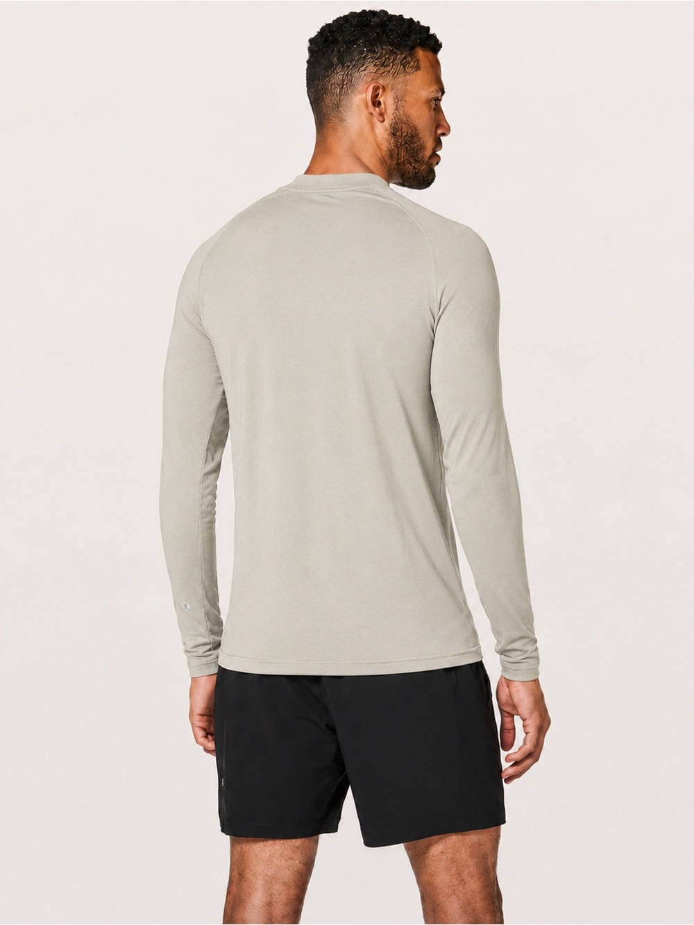 Robert Barakett Long Sleeve Crew Neck Beige Tan Shirt - Picture 2 of 6